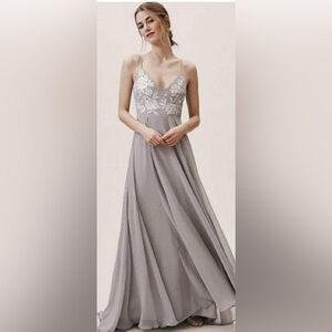 Elegant Gray Evening Gown